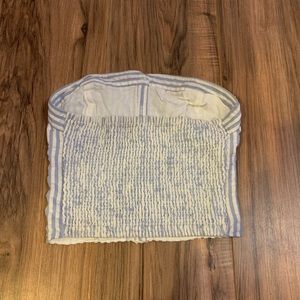 Hollister striped crop tube top size XS